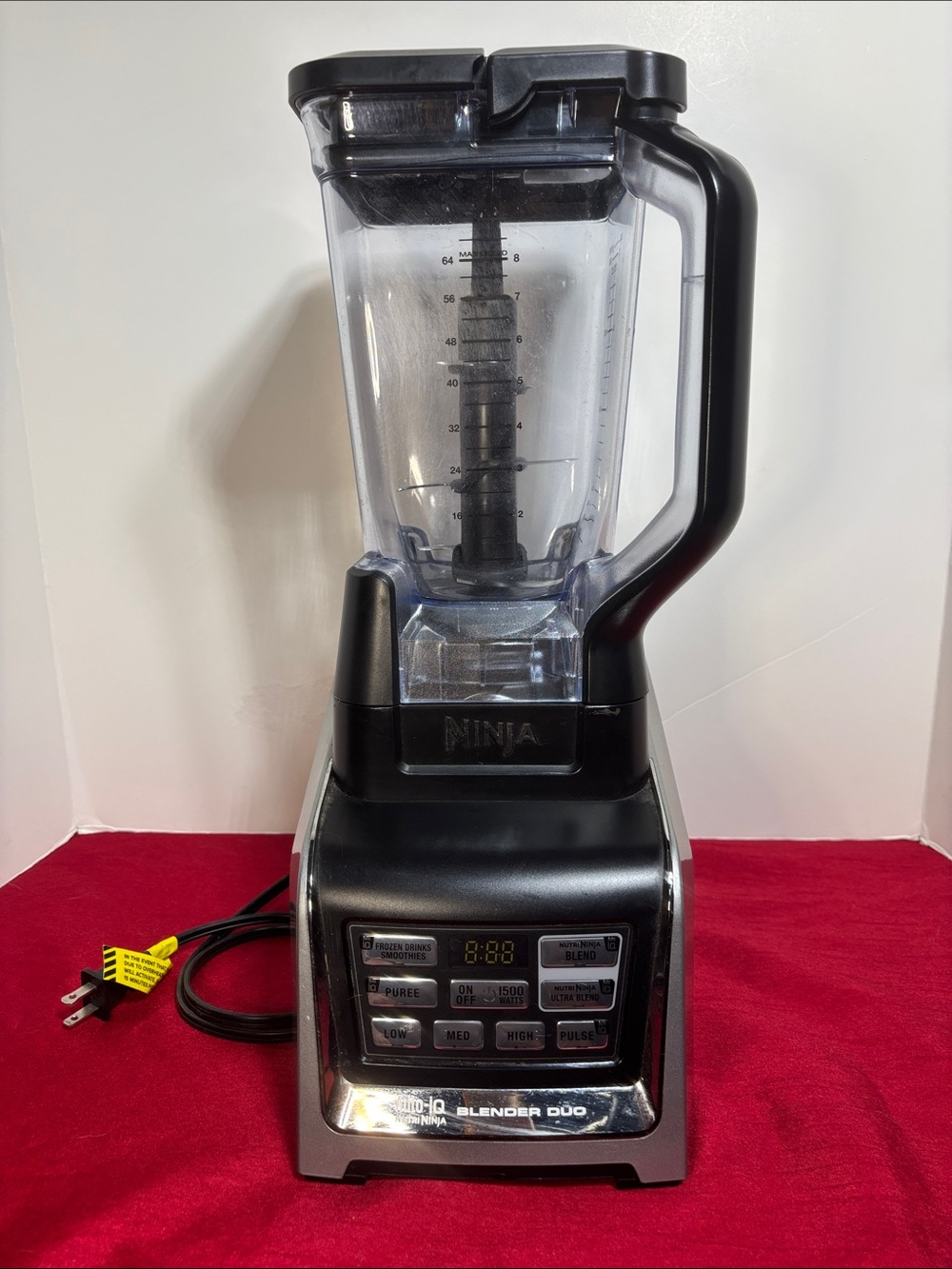 Ninja Blender Duo with Auto-iQ BL642 1200W Professional Blender & 72oz Pitcher